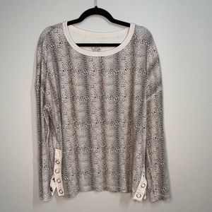 Chic Long Sleeve Leopard Print Top